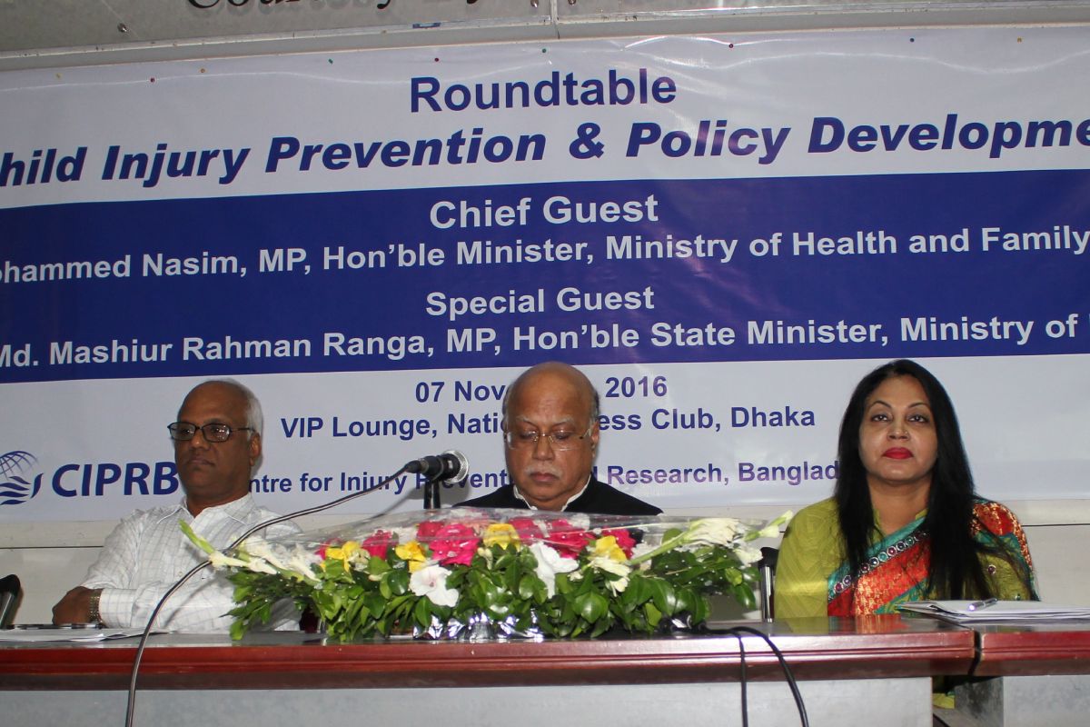 Roundtable on “Child injury prevention and policy development